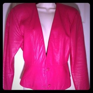 Hugo Buscati Leather Jacket Hot Pink !